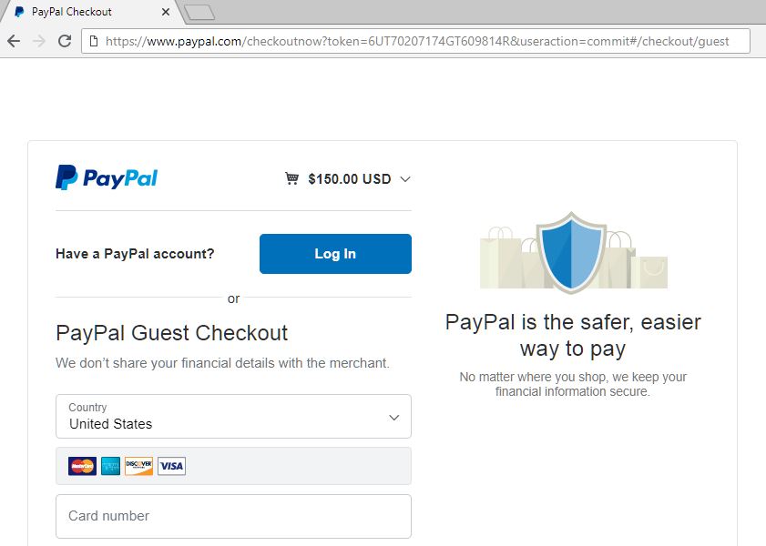 PayPal Guest Checkout
